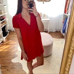 Red Zara babydoll dress
